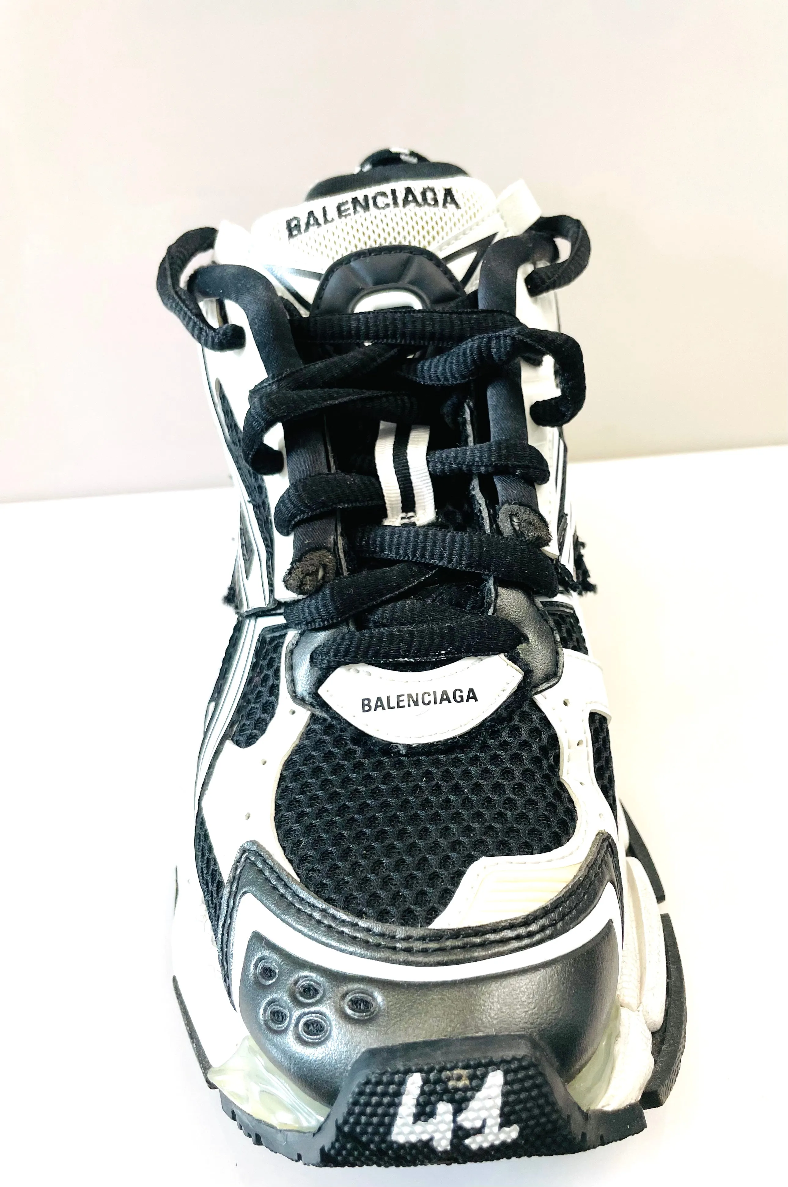 BALENCIAGA TWO-TONE RUNNER SNEAKERS