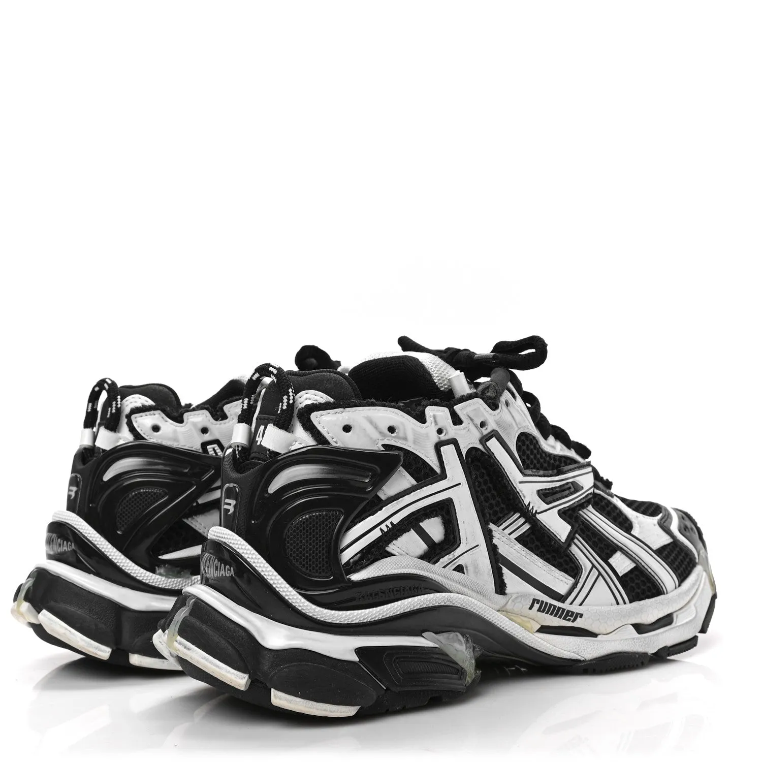 BALENCIAGA TWO-TONE RUNNER SNEAKERS
