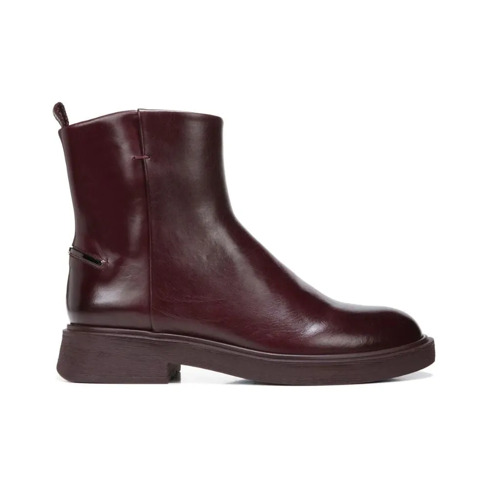 Bealy Burgundy Leather Franco Sarto Ankle Boots
