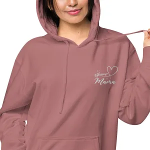 Blessed Mama Embroidered Design Unisex Pigment-Dyed Hoodie, lioness-love