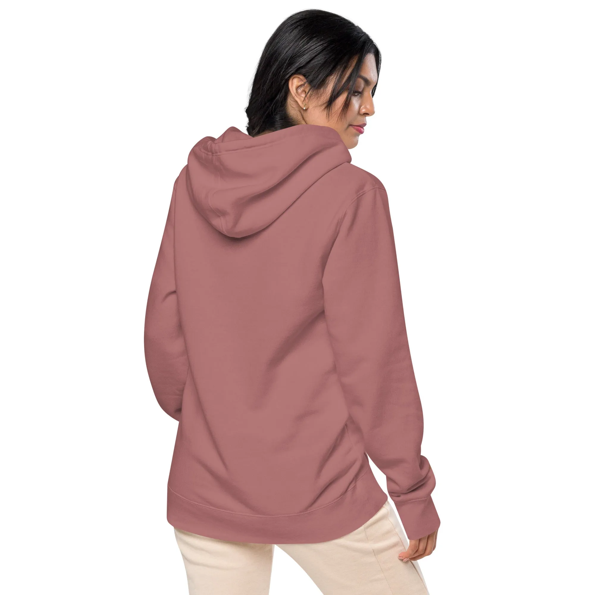 Blessed Mama Embroidered Design Unisex Pigment-Dyed Hoodie, lioness-love
