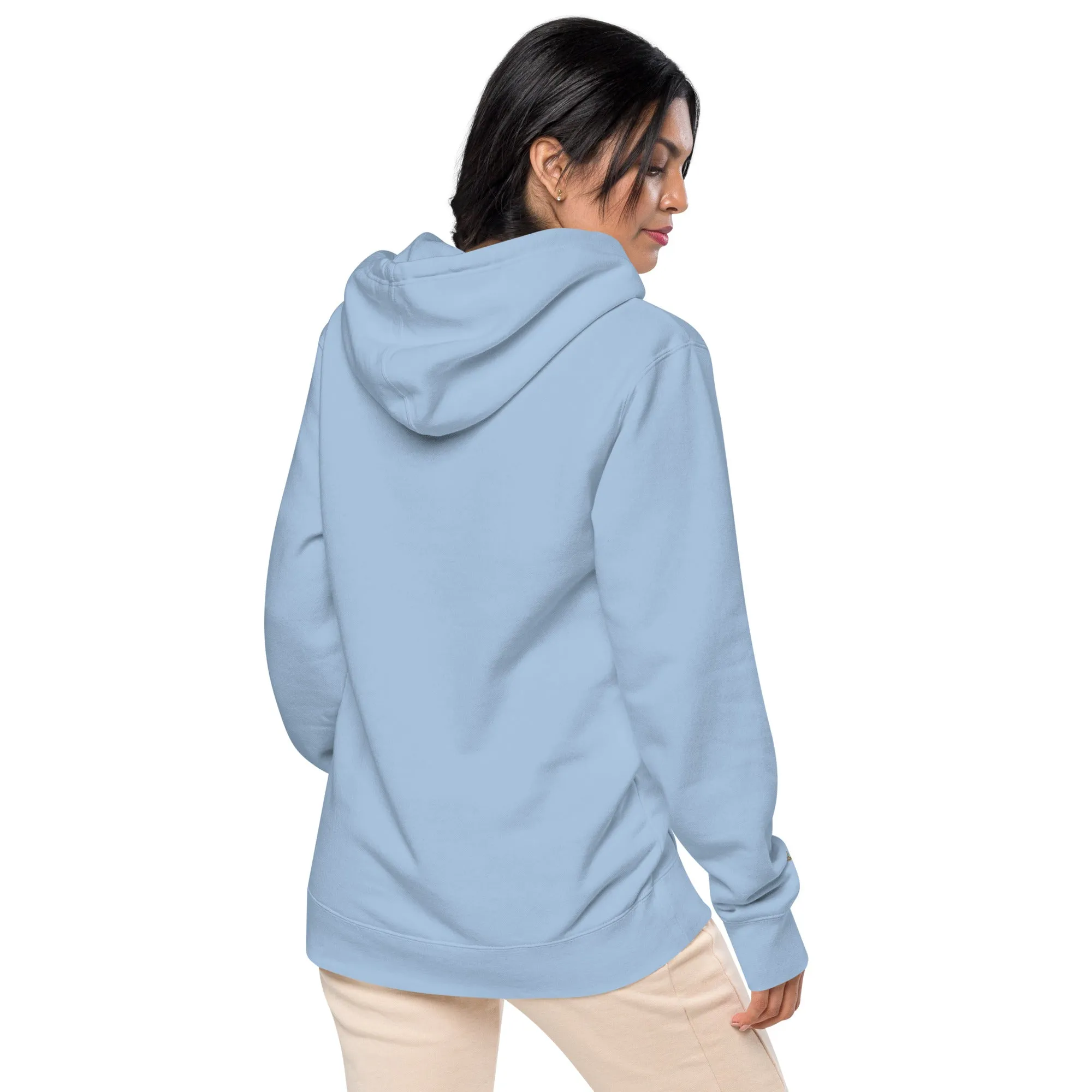 Blessed Mama Embroidered Design Unisex Pigment-Dyed Hoodie, lioness-love