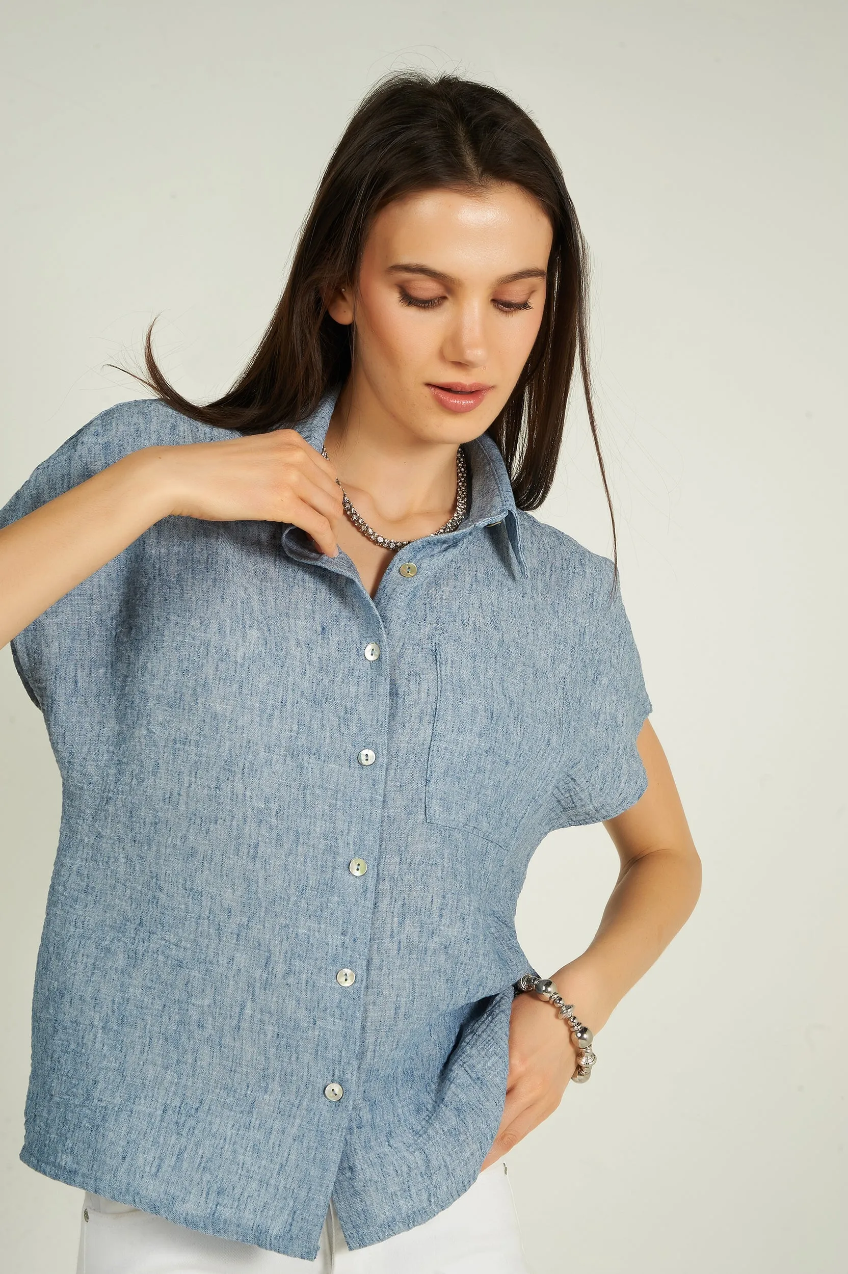 Blouse à manches courtes - DYLAN - (R-A18)