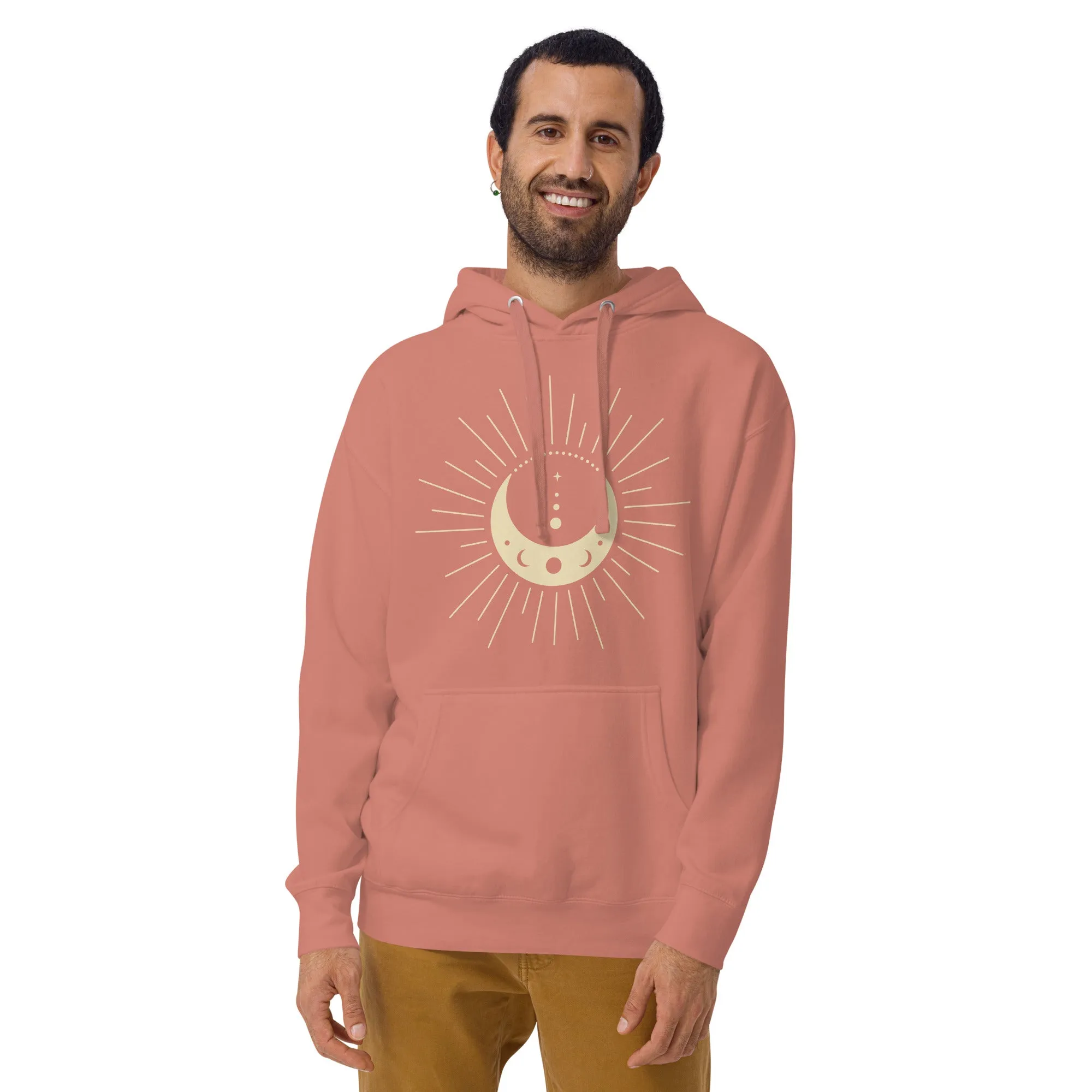 Celestial Moon Design Unisex Hoodie, lioness-love.com