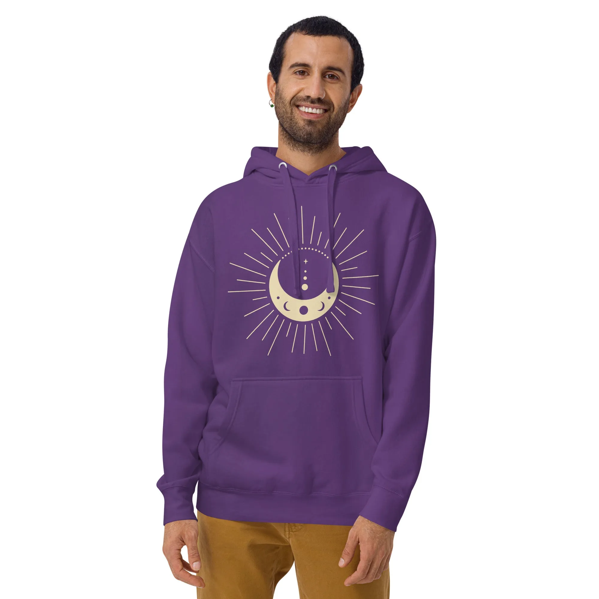 Celestial Moon Design Unisex Hoodie, lioness-love.com