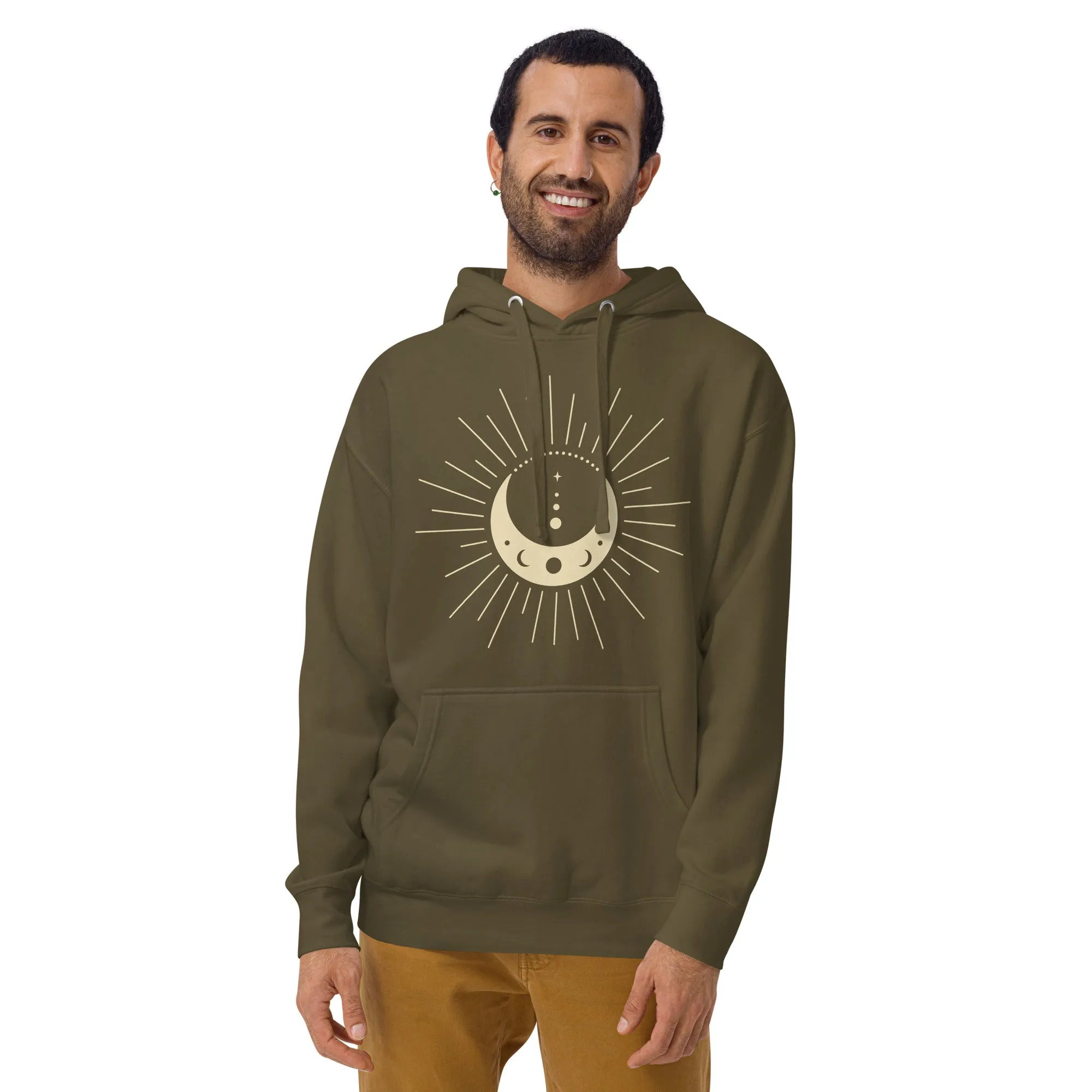 Celestial Moon Design Unisex Hoodie, lioness-love.com