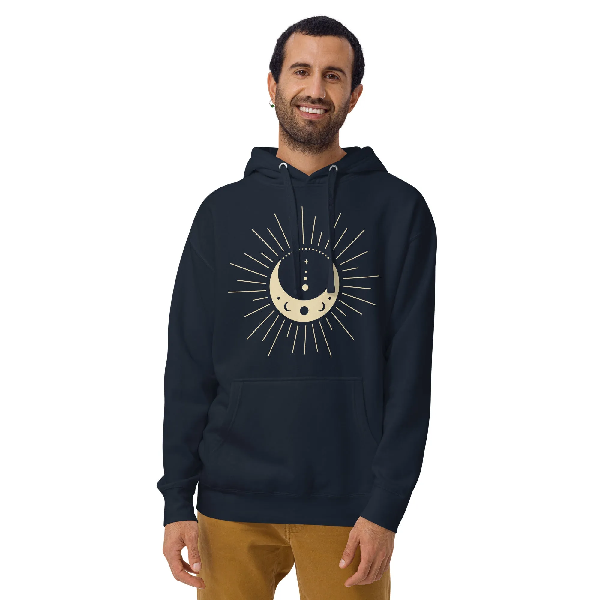 Celestial Moon Design Unisex Hoodie, lioness-love.com
