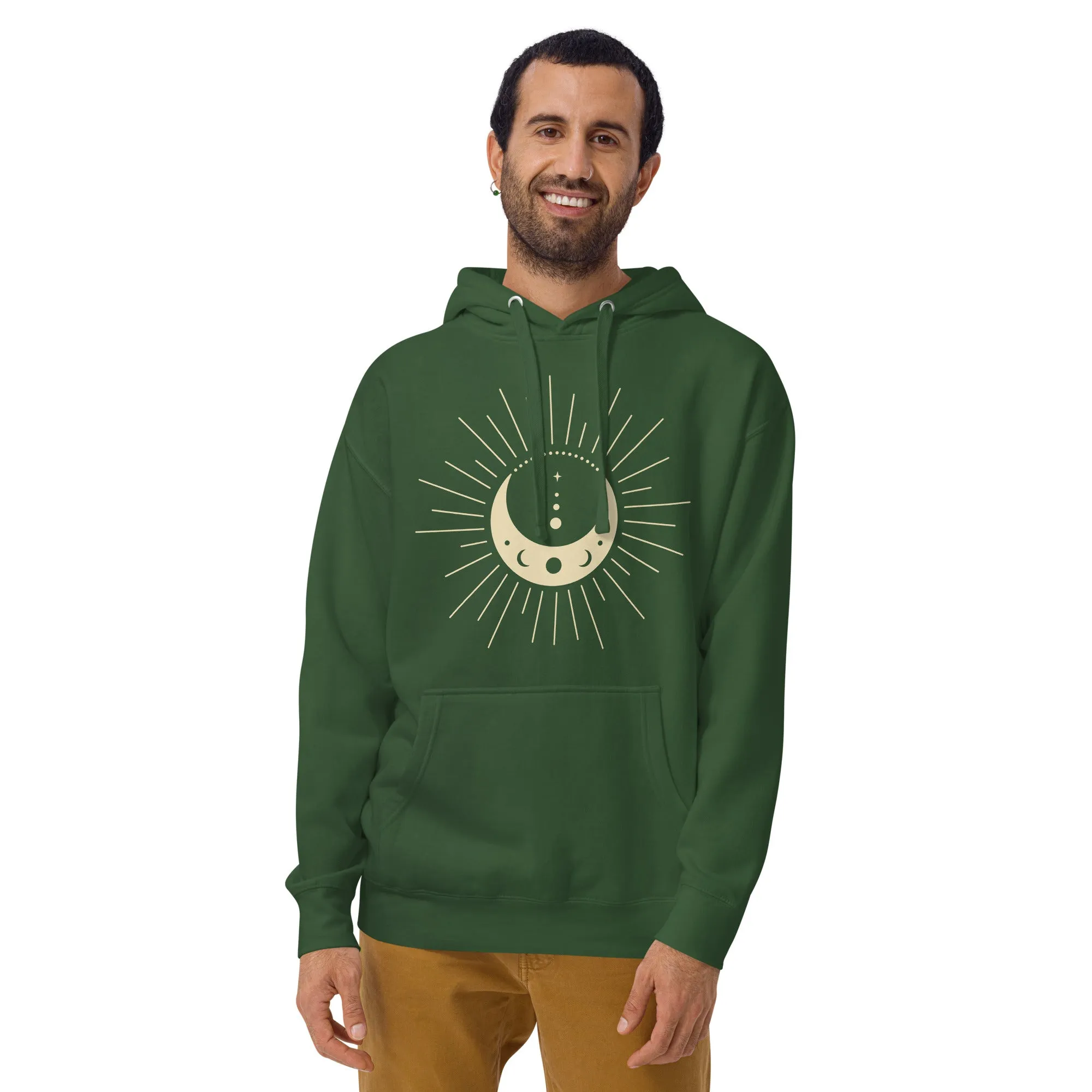 Celestial Moon Design Unisex Hoodie, lioness-love.com