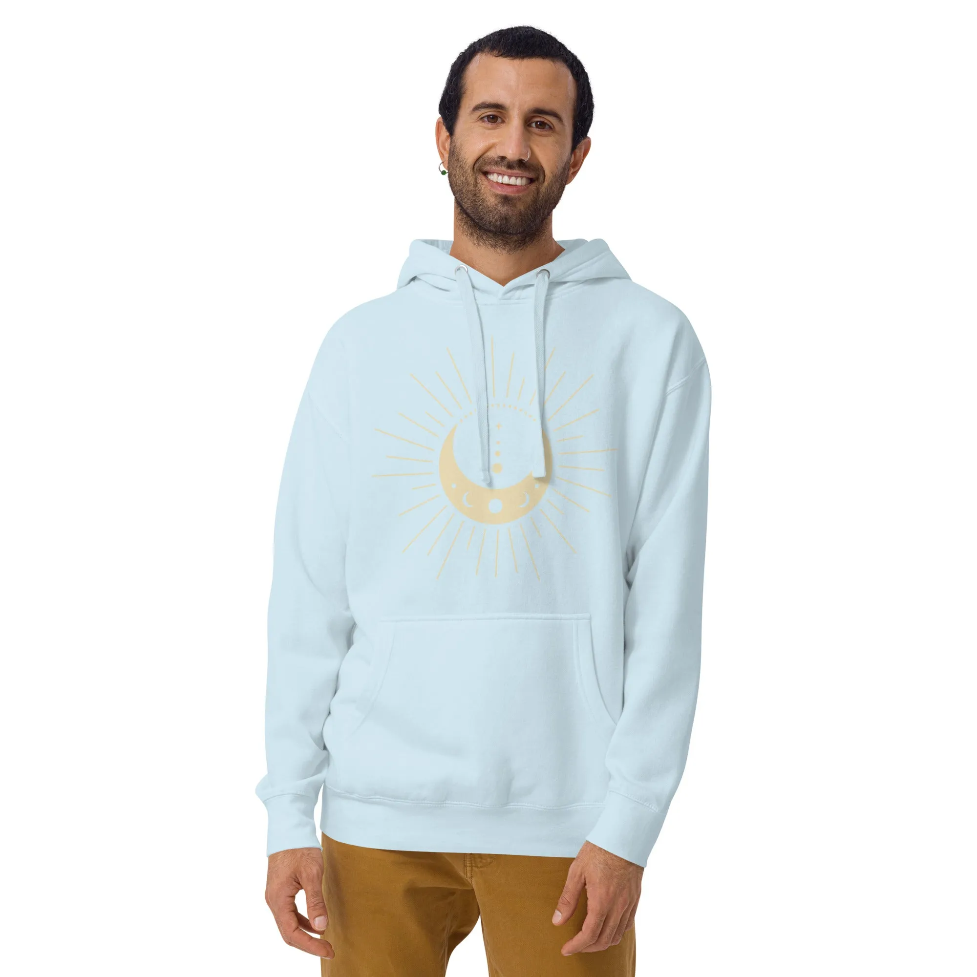 Celestial Moon Design Unisex Hoodie, lioness-love.com