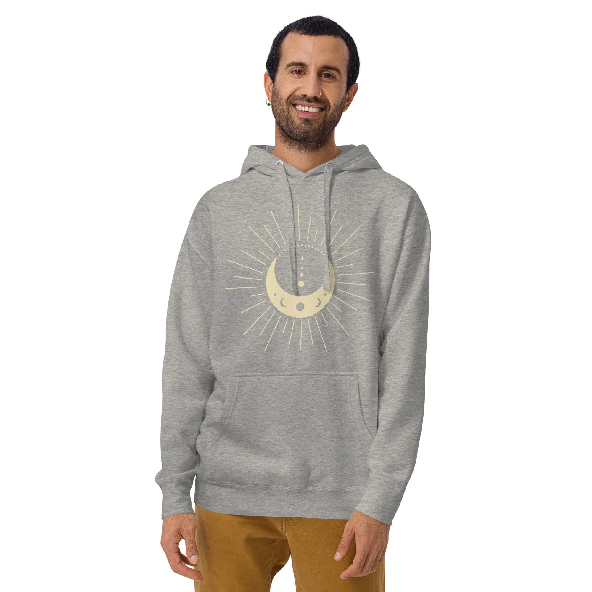 Celestial Moon Design Unisex Hoodie, lioness-love.com