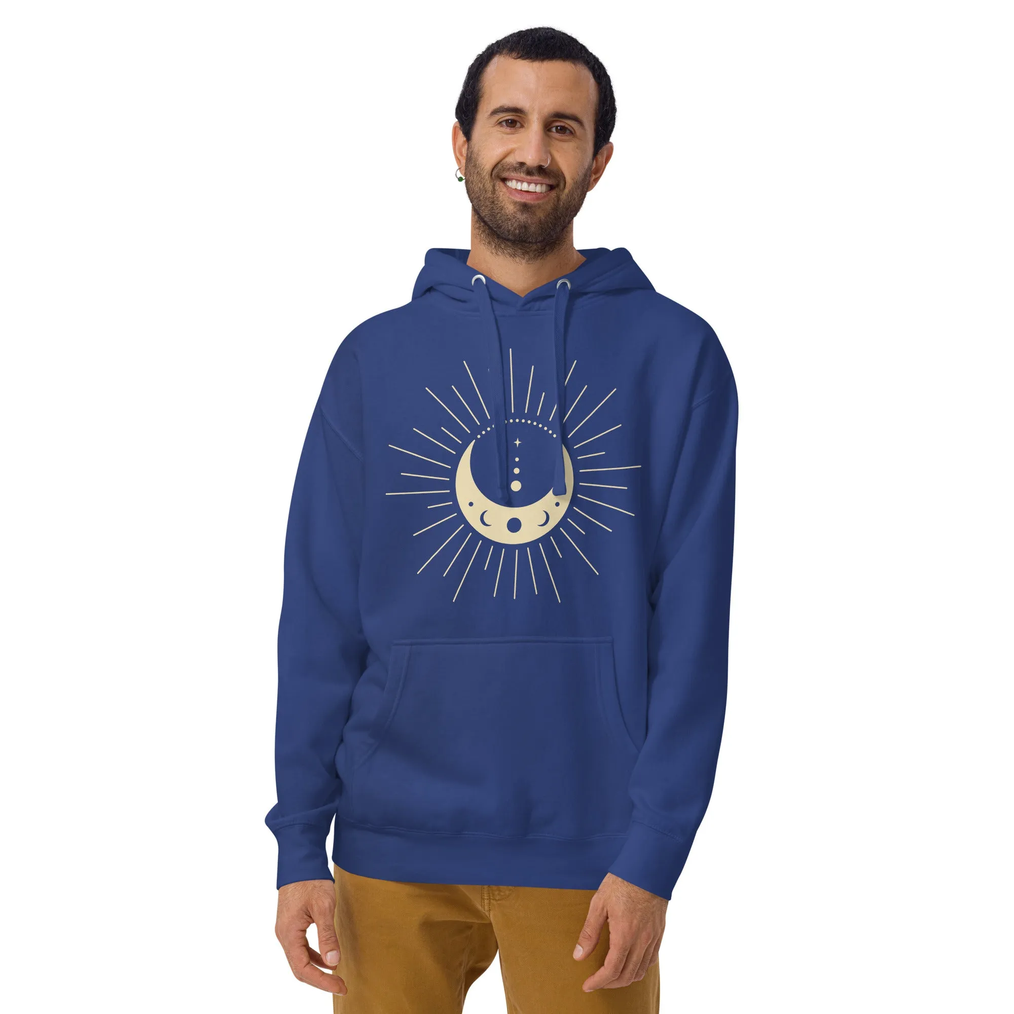 Celestial Moon Design Unisex Hoodie, lioness-love.com