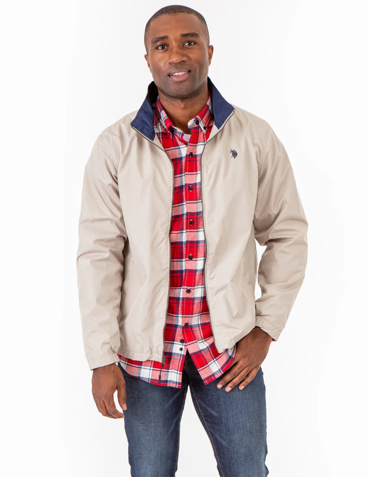 COLLARED WINDBREAKER