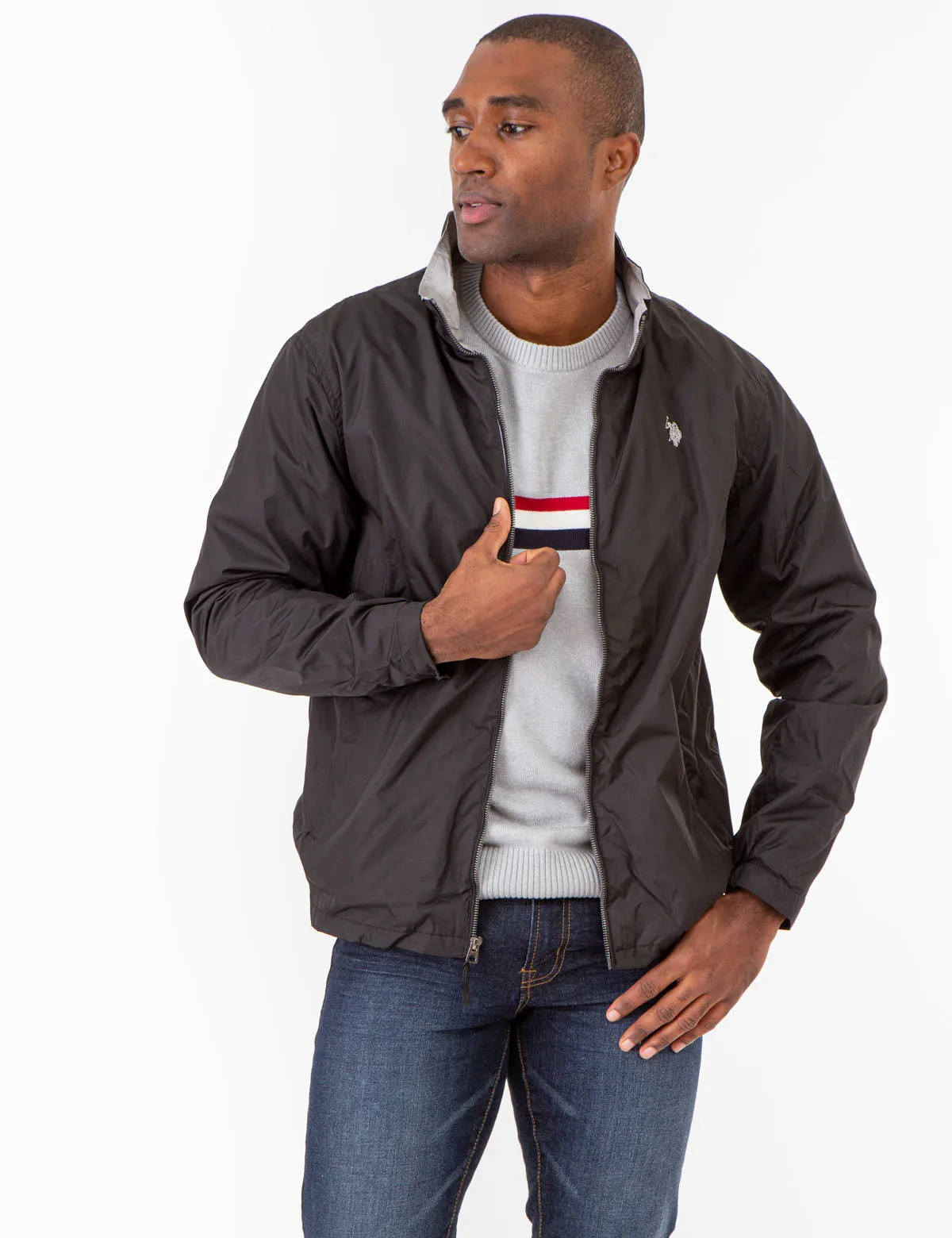 COLLARED WINDBREAKER