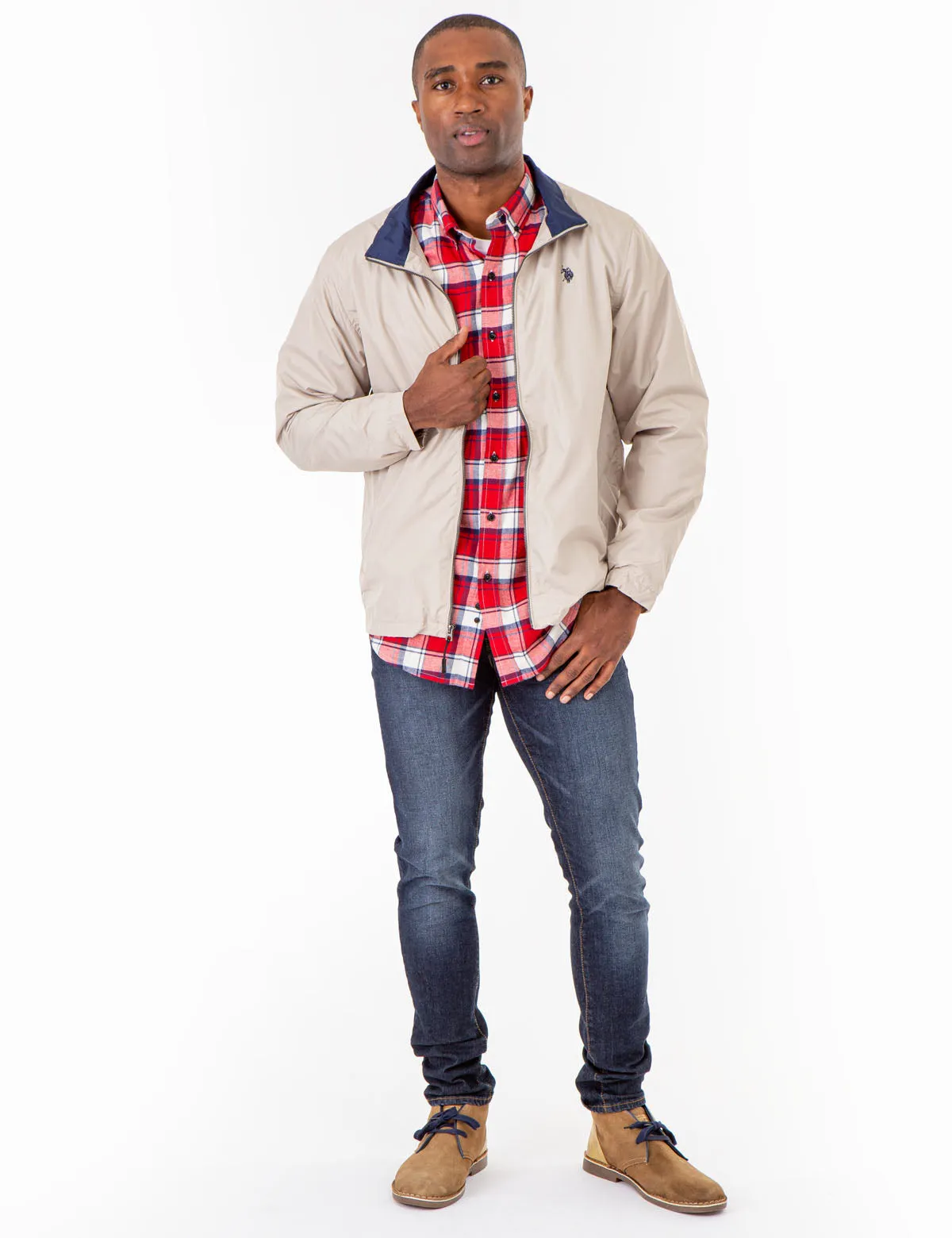 COLLARED WINDBREAKER
