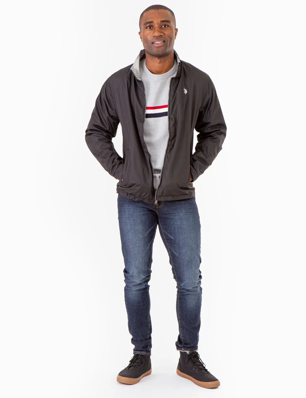 COLLARED WINDBREAKER