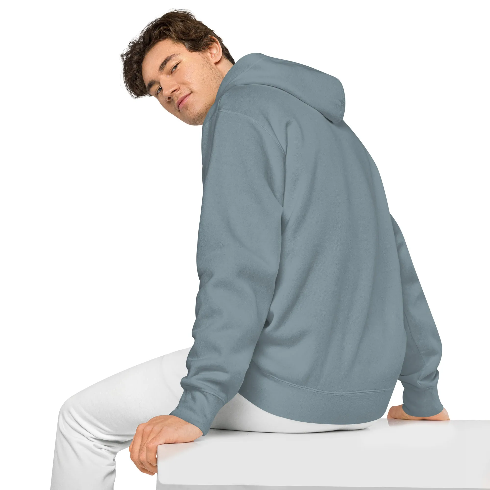 Crescent Moon Design Unisex Pigment-Dyed Hoodie, lioness-love