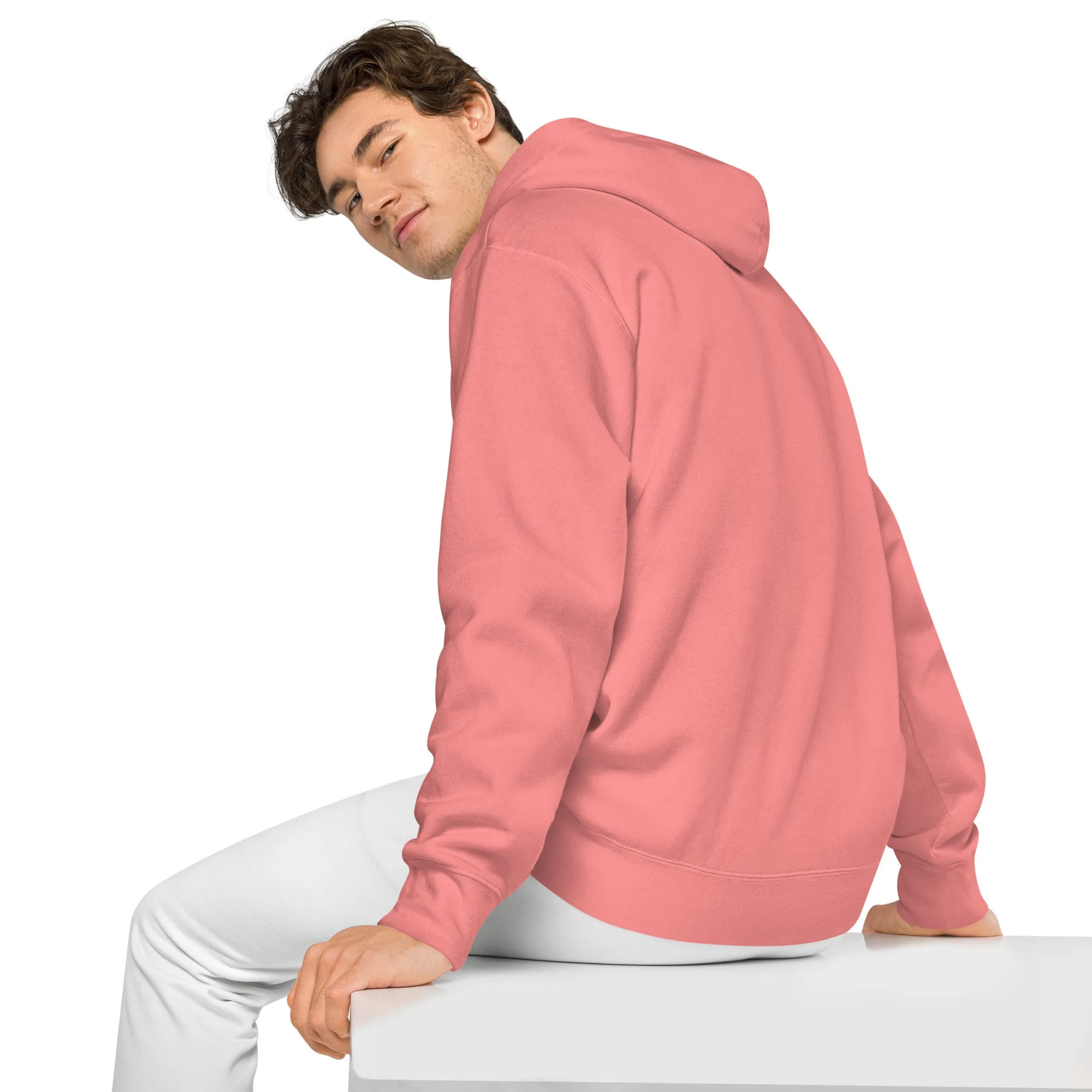 Crescent Moon Design Unisex Pigment-Dyed Hoodie, lioness-love