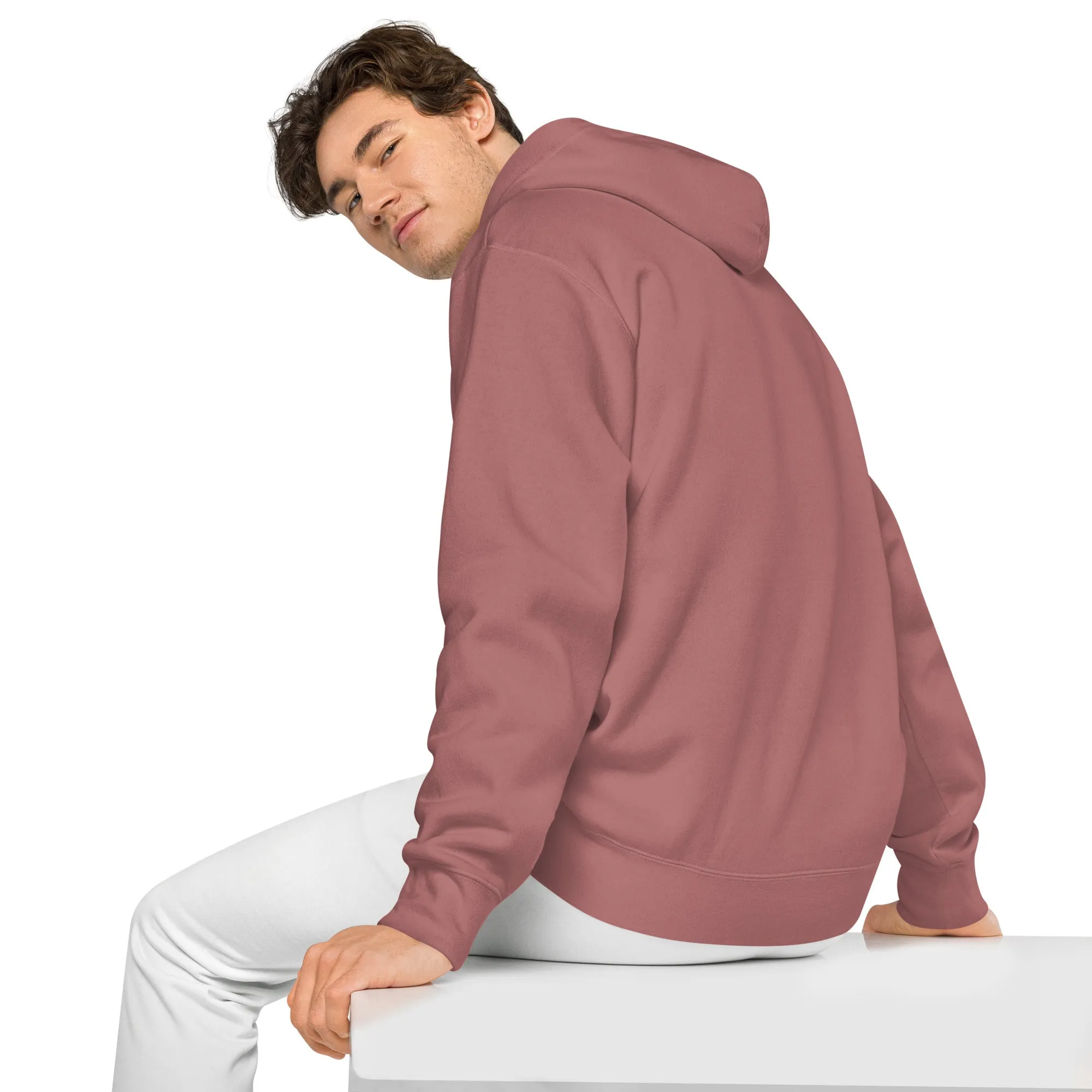 Crescent Moon Design Unisex Pigment-Dyed Hoodie, lioness-love