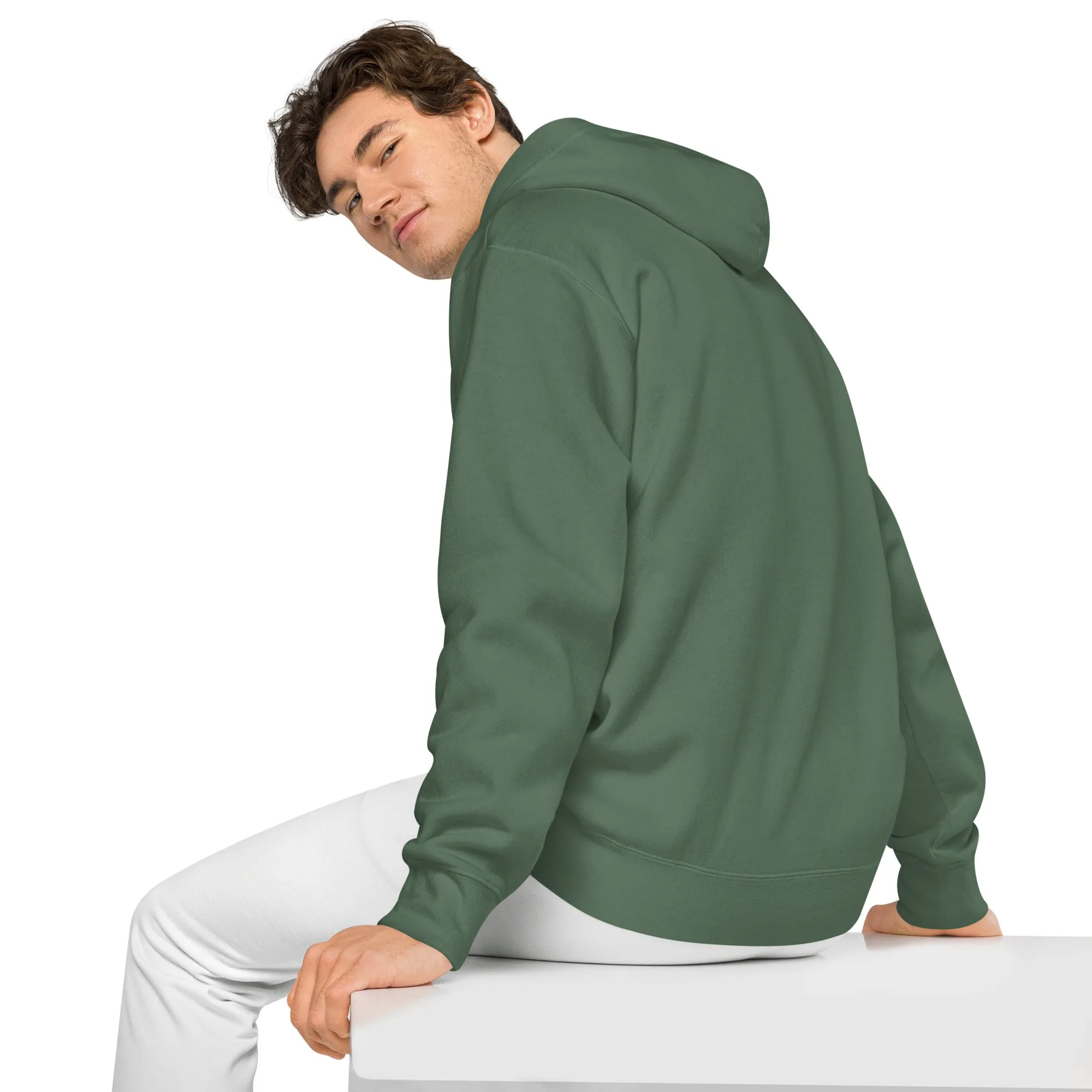 Crescent Moon Design Unisex Pigment-Dyed Hoodie, lioness-love