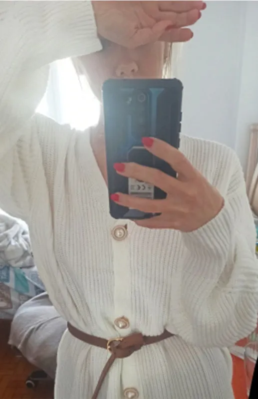 Darlene Candy Color Casual Loose Knit Button Cardigan
