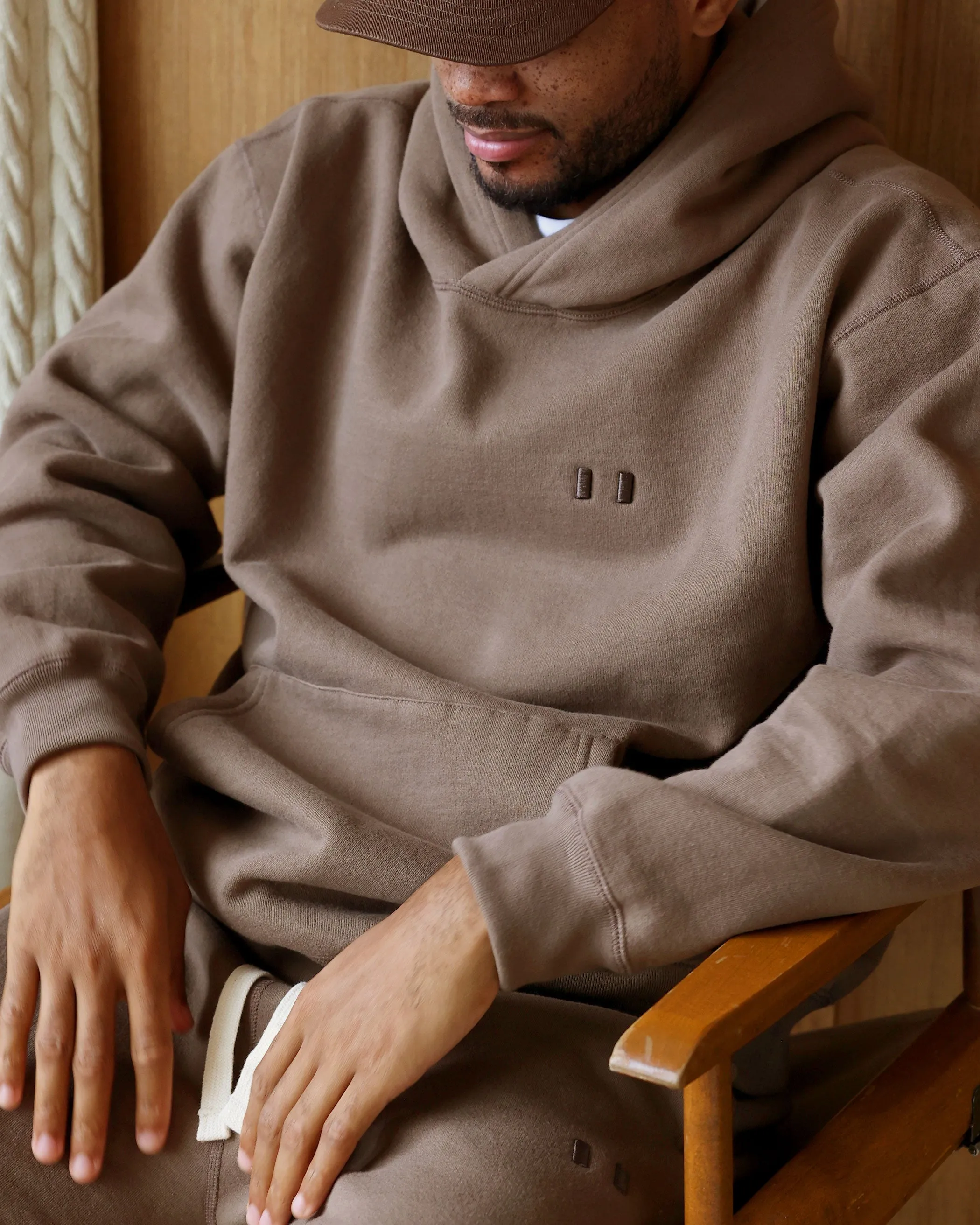 Flag Fleece Hoodie Chestnut - Unisex
