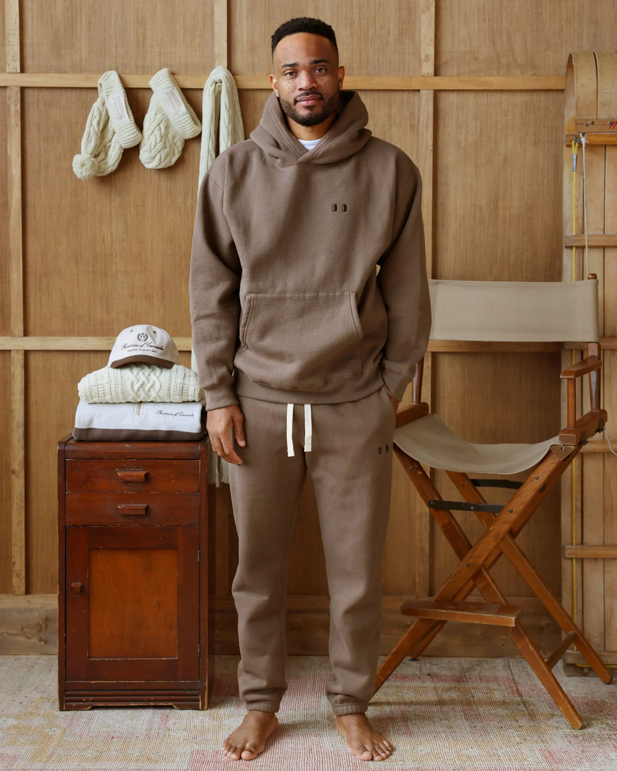 Flag Fleece Hoodie Chestnut - Unisex