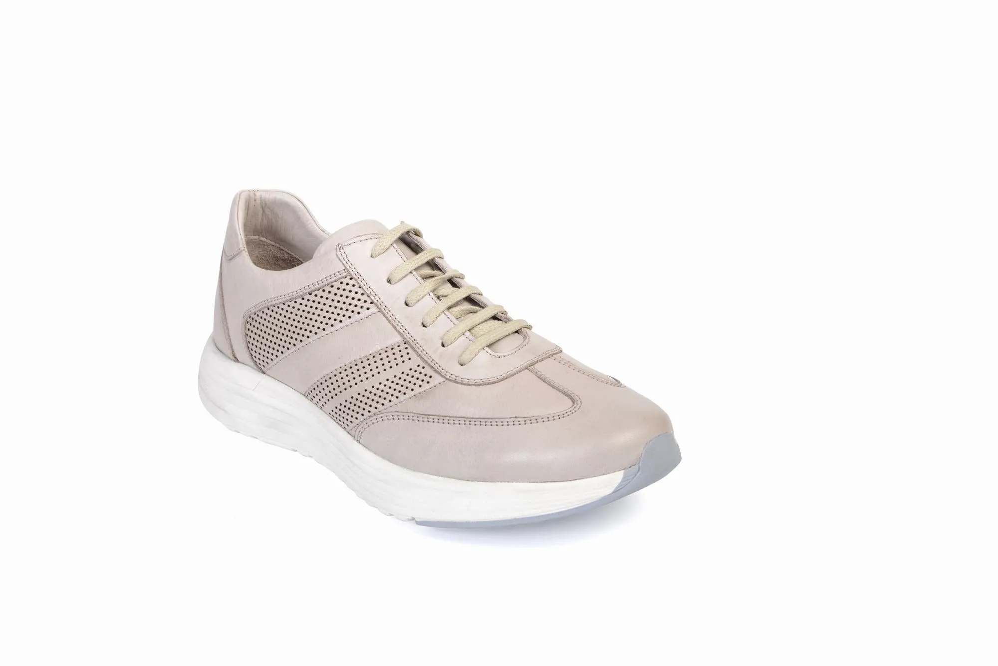 FOOT FEDERATION CITY LACE-UP SNEAKER MENS SHOE STONE GRAY