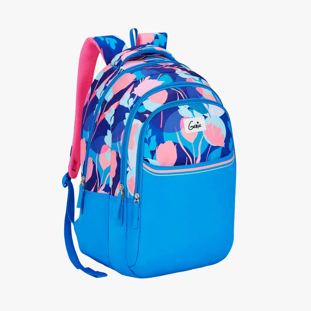 Genie Moonflower Laptop Backpack for Women/Girls, 3 Compartments, 19" Stylish and Trendy, Water Resistant and Lightweight for Office and Travelling Purpose, 36 Liters