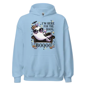 I'm Here For The Boos - Halloween Hoodie - Fun Ghost Halloween Hoodie