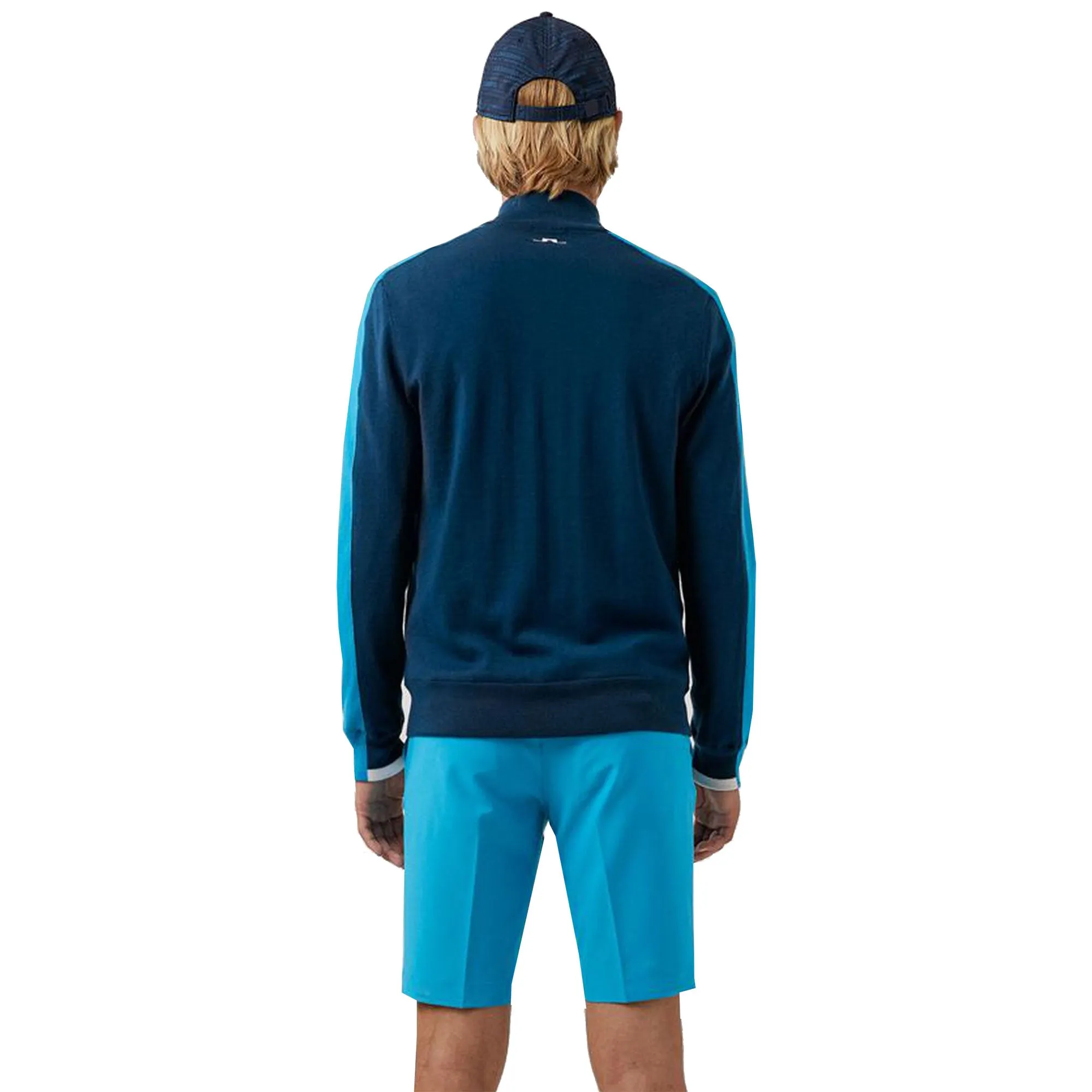 J. Lindeberg Avi Windbreaker Majolica Blue Mens Golf Sweater