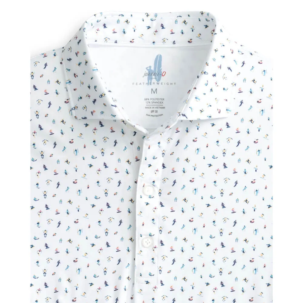 Johnnie-O Gone Skiing Featherweight Polo Shirt - White