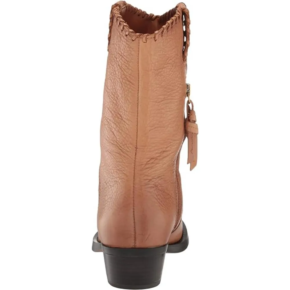 Lance Tan Leather Franco Sarto Cowboy Ankle Boots