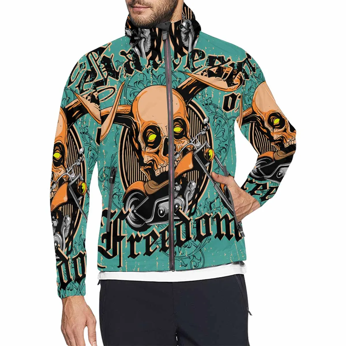 Men's Windbreaker printed Harvest of freedom