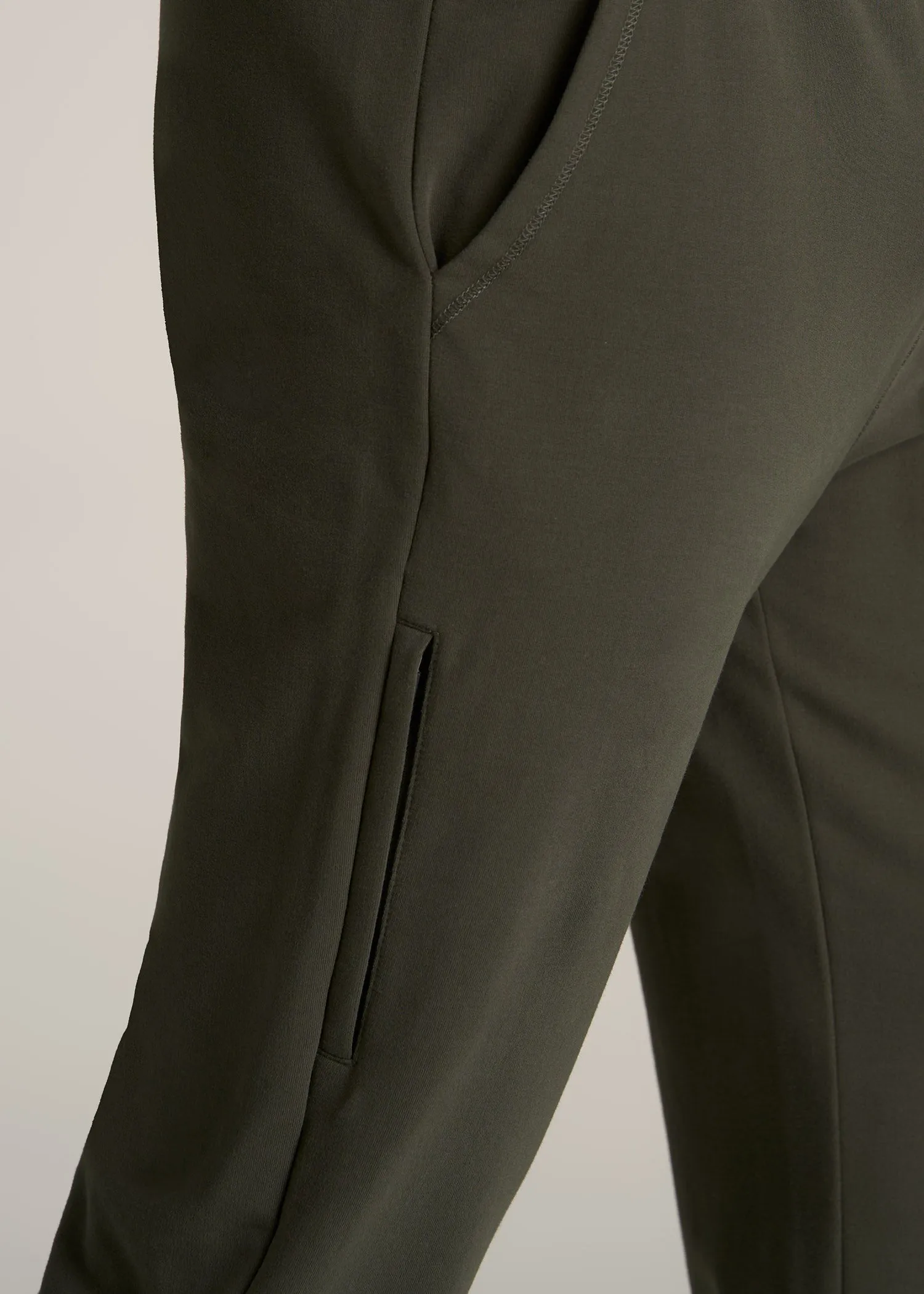 Microsanded French Terry Sweatpants For Tall Men in Hunter Green