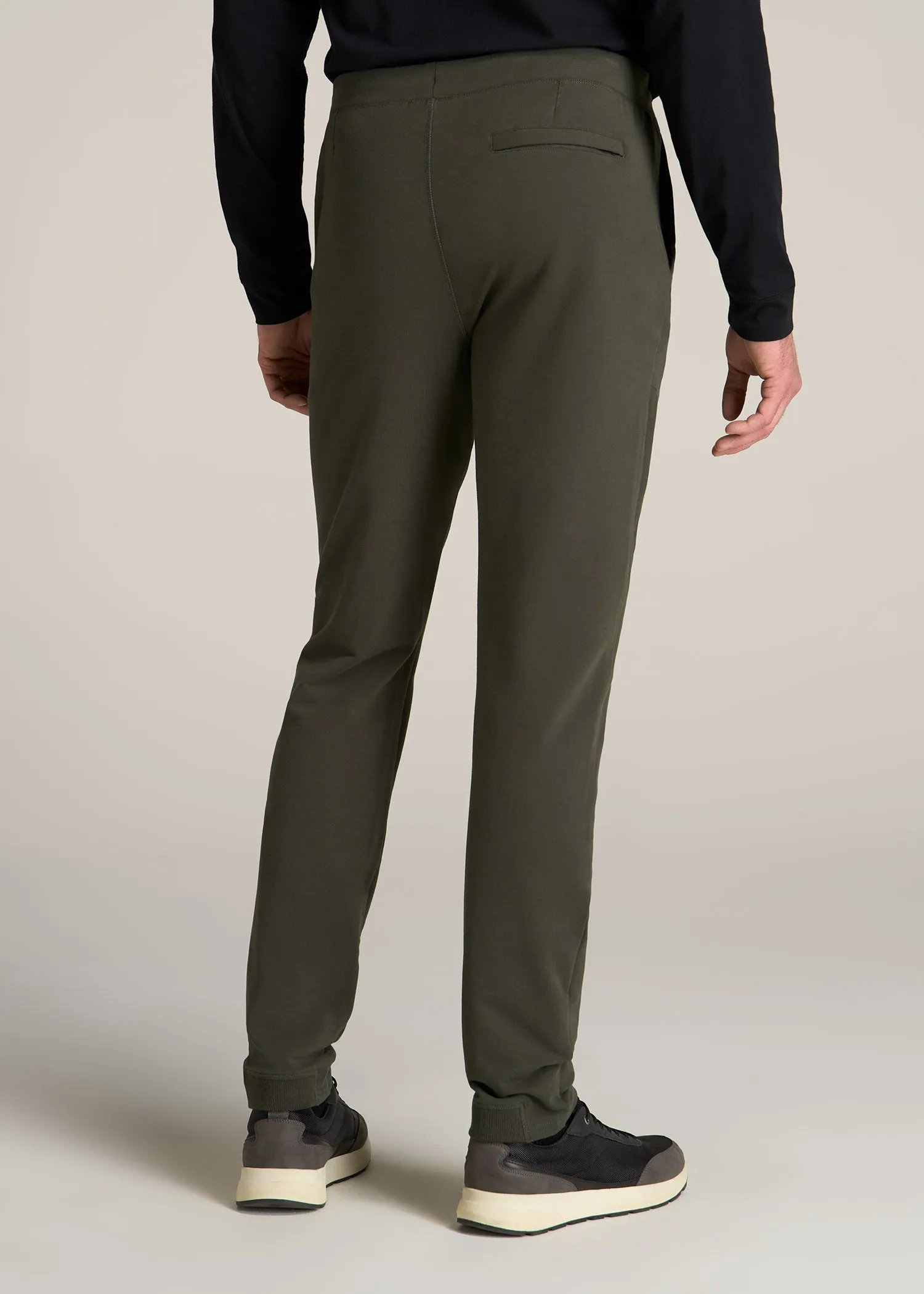 Microsanded French Terry Sweatpants For Tall Men in Hunter Green
