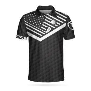 My Doctor Say To Take My Iron Everyday Custom Polo Shirt, Personalized Black American Flag Golf Shirt For Men Coolspod