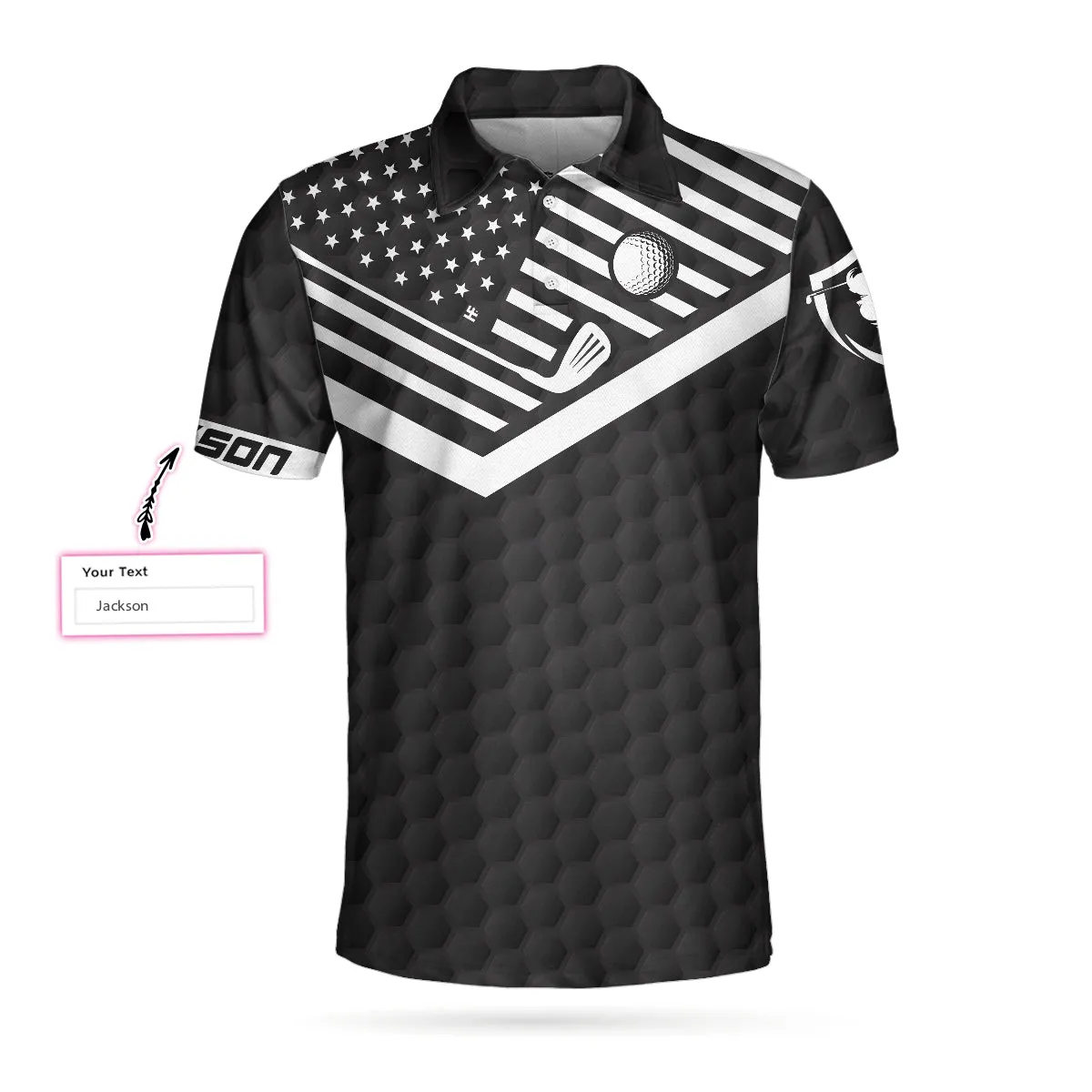 My Doctor Say To Take My Iron Everyday Custom Polo Shirt, Personalized Black American Flag Golf Shirt For Men Coolspod