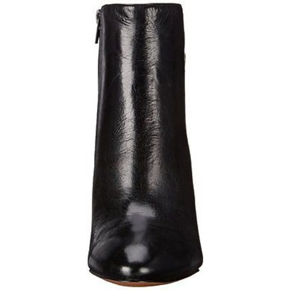 Nine West Women's Palafox Black Leather Ankle Boot