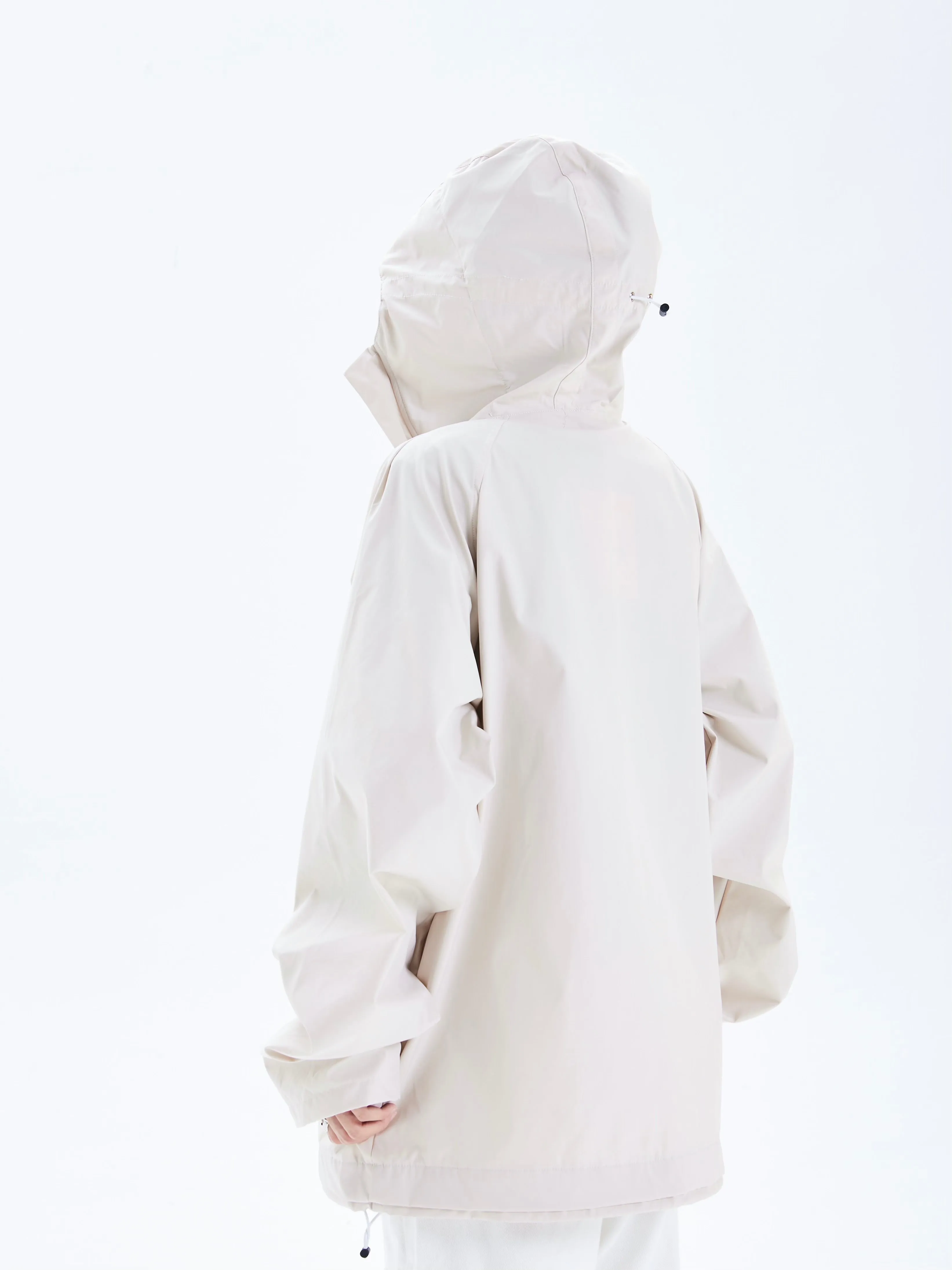 Oversized Double-Zip Hooded Windbreaker