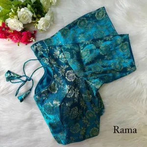 Peacock Readymade Wedding Saree Blouse Brocade