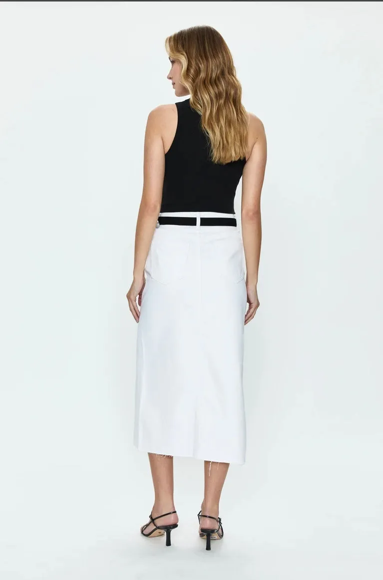 Pistola Alice Midi Skirt in White