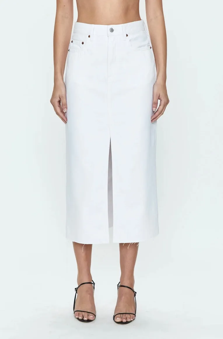 Pistola Alice Midi Skirt in White
