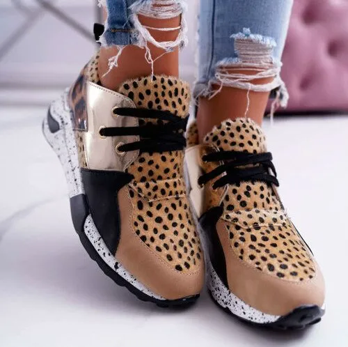 Platform Leopard Sneakers