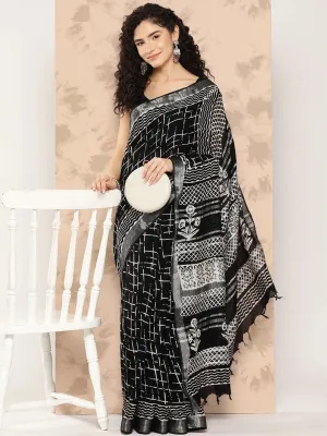 Printed Pure Cotton Handwoven Saree