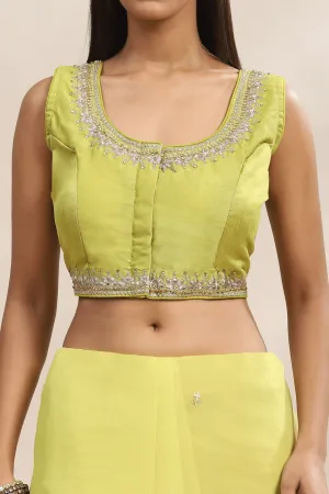 Readymade Lime Green Silk Blouse