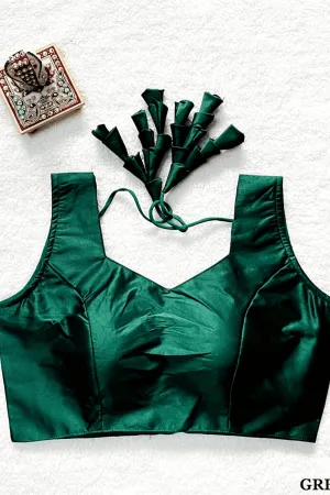 Readymade Plain Blouse with Tassels- Free Size