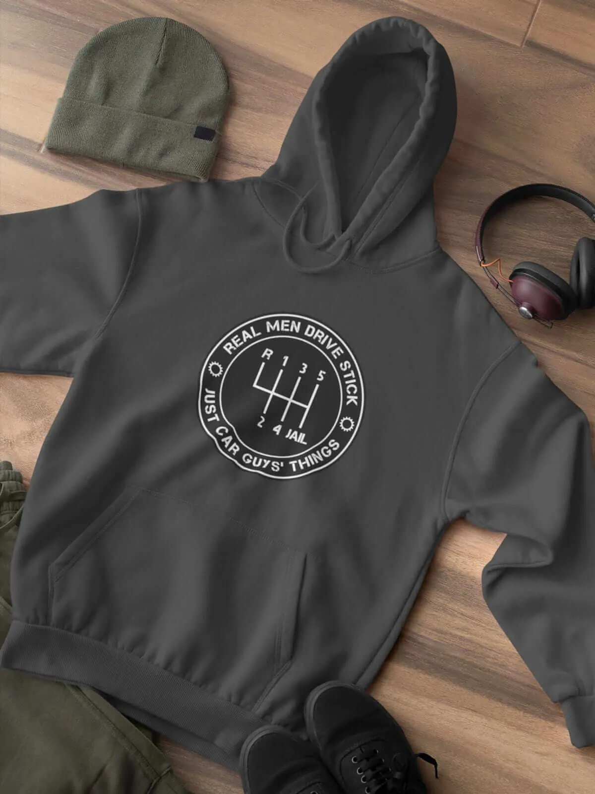 Real Men Drive Stick - Car Hoodie