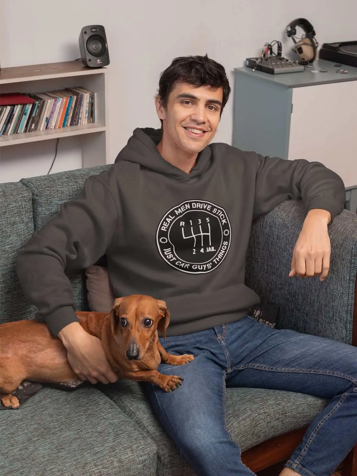 Real Men Drive Stick - Car Hoodie