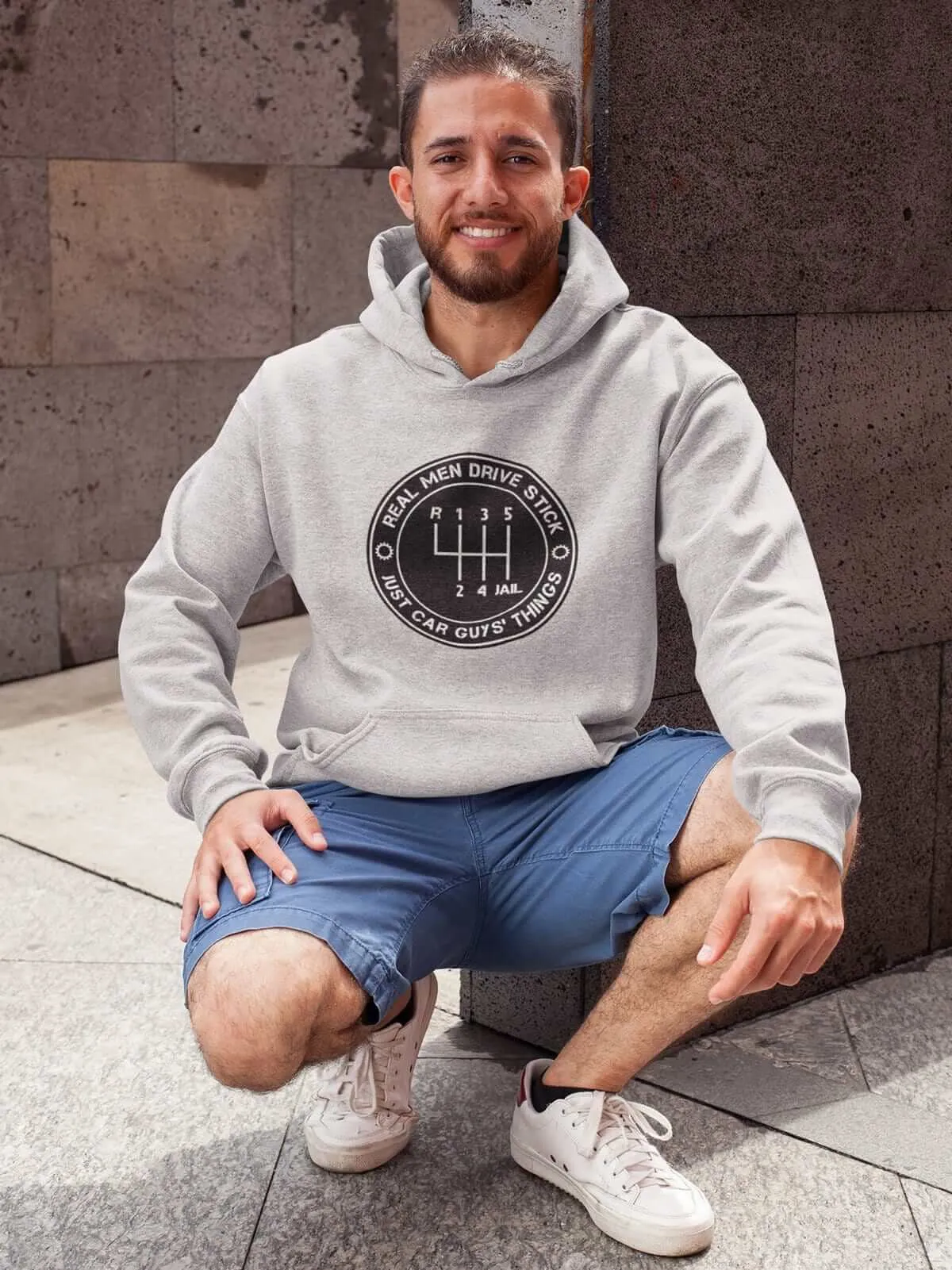 Real Men Drive Stick - Car Hoodie