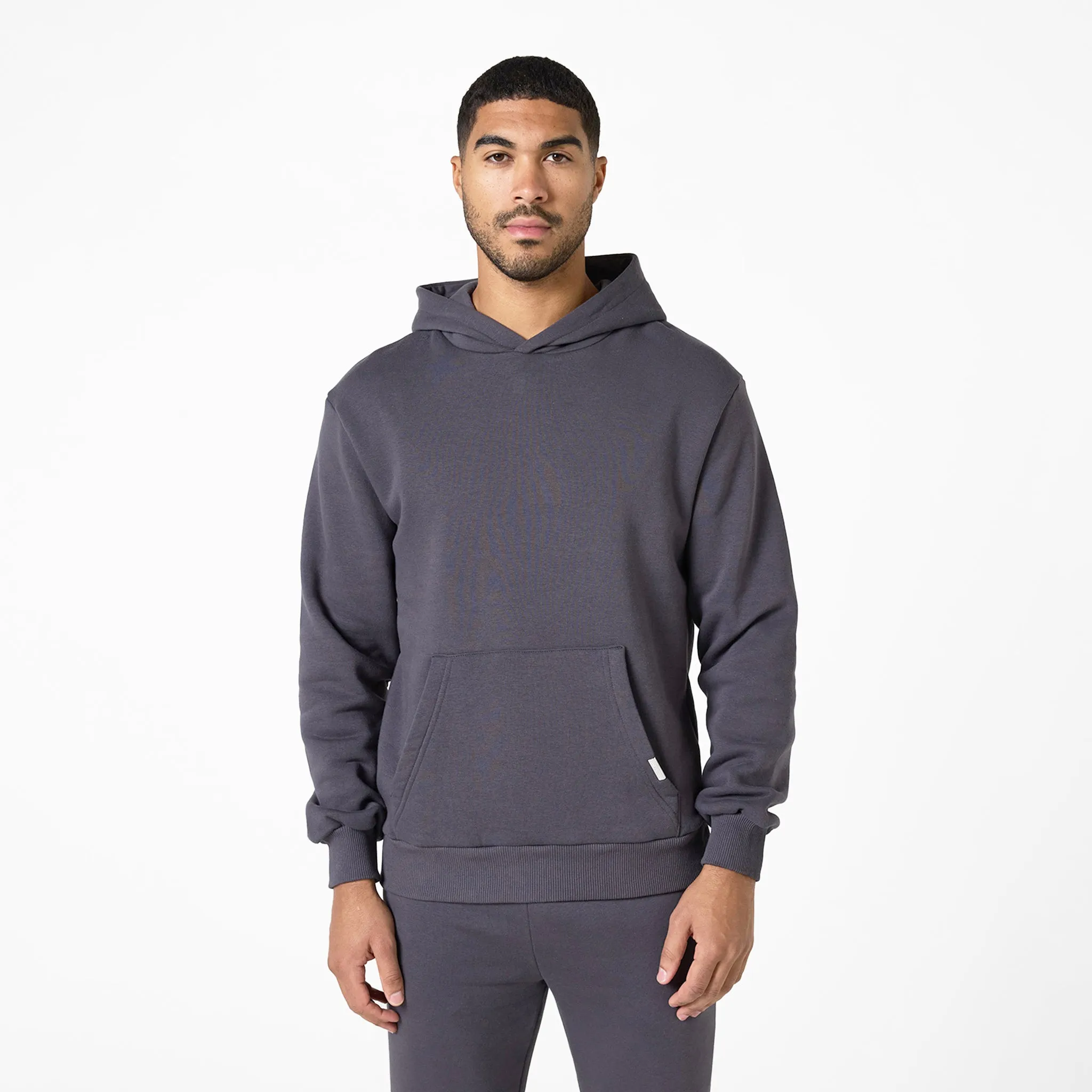 Relaxed Fit Open Hem Tracksuit | Dark Grey